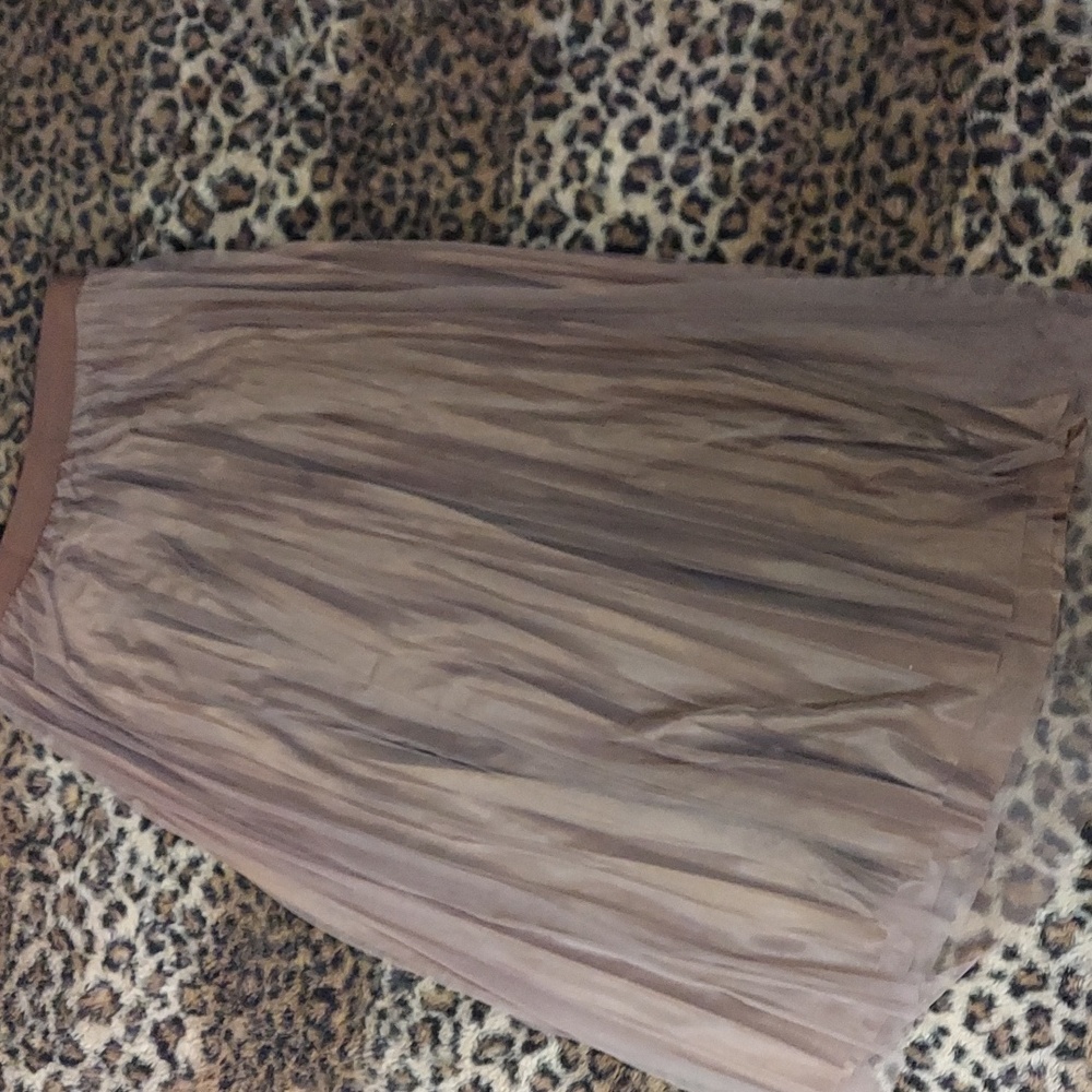 Bronze Pleated chiffon fun skirt